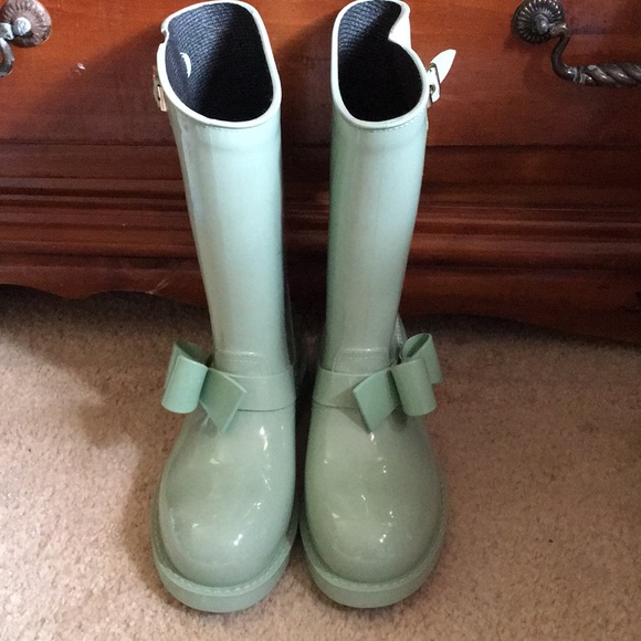 RED Valentino Shoes - Red Valentino Mint Green Rain ☔️ Boots Sz 38/7.5
